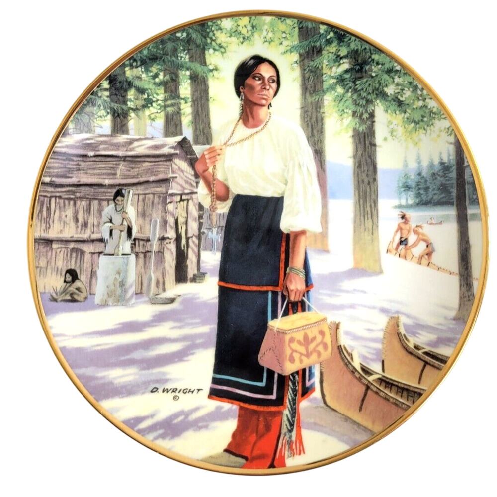 VTG‎ Hamilton 1989 Lily of the Mohawks by David Wright Plate 8.5" w/ COA #1386C